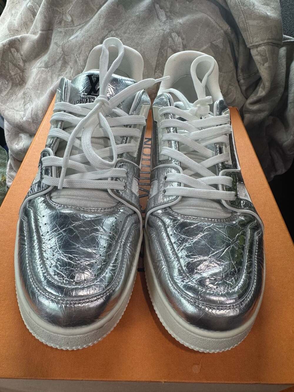 Louis Vuitton LV Trainer Metallic Silver